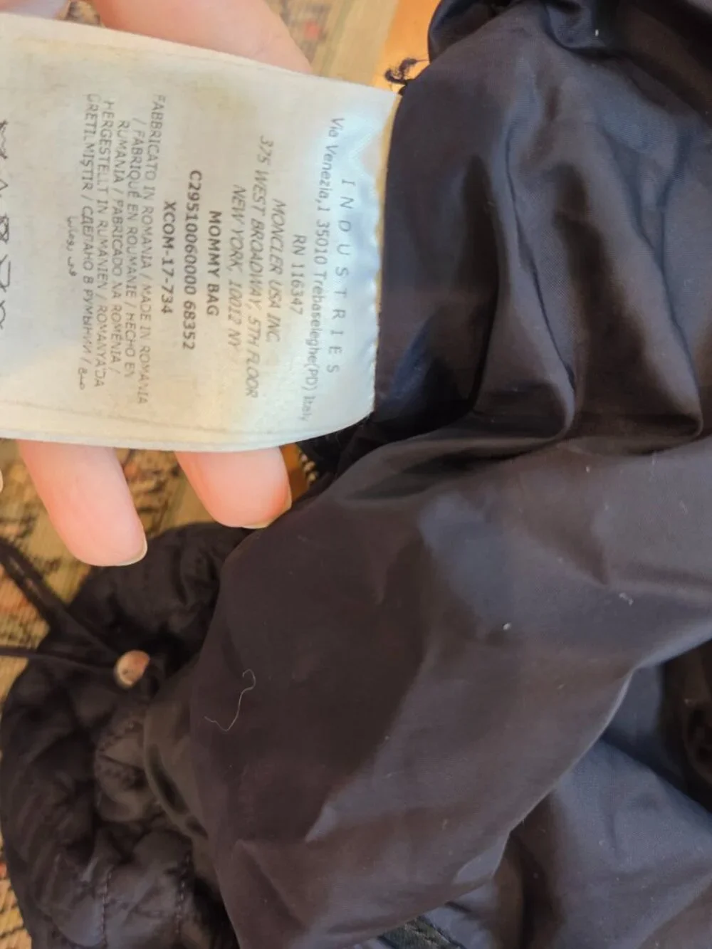 Moncler diaper bag